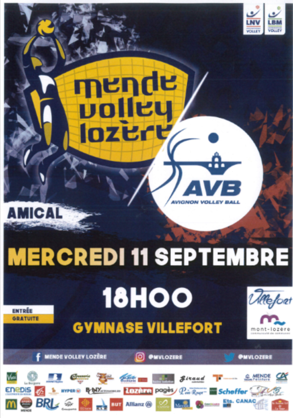 Match amical Mende Volley Ball Vs Avignon Volley Ball
